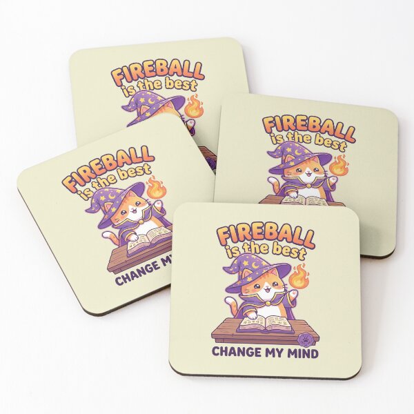 Item preview, Cute Cat Wizard Fireball RPG designed and sold by AdyKurniawan.
