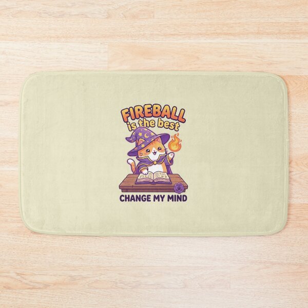 Item preview, Cute Cat Wizard Fireball RPG designed and sold by AdyKurniawan.