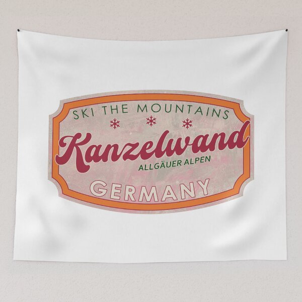 Artikelvorschau, Kanzelwand, Deutschland, Allgäuer Alpen, Ski, strukturiertes Skiabzeichen entworfen und verkauft von Wanderful-roads.