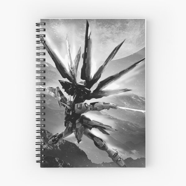 Item preview, black white ZGMF-X20A Strike Freedom Gundam illustration digital art designed and sold by sabartgunpla.