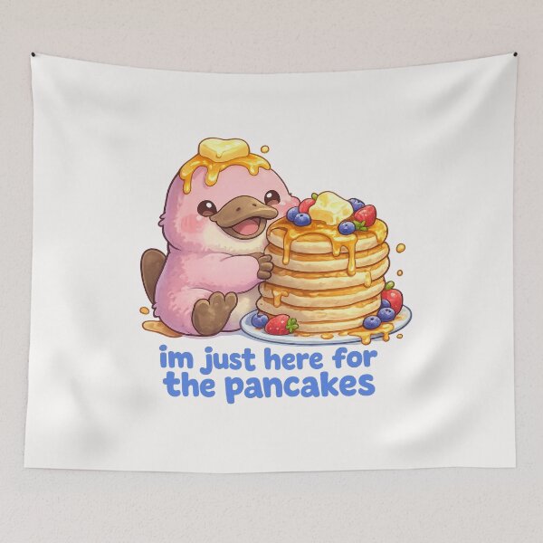 Item preview, I’m Just Here for the Pancakes Cute Platypus Breakfast designed and sold by Places On Earth.