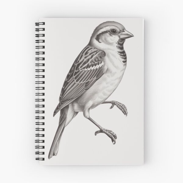 Item preview, sparrow perched on a gnarled tree branch designed and sold by 123ks.