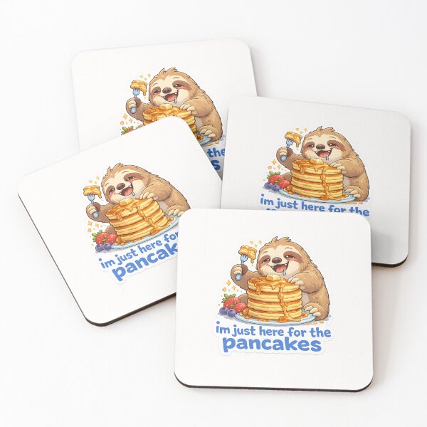 Item preview, I’m Just Here for the Pancakes Cute Sloth Breakfast designed and sold by Places On Earth.