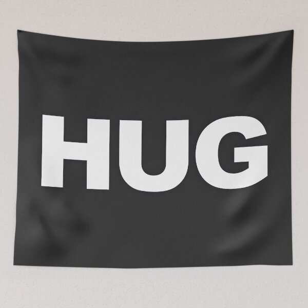 Item preview, HUG — White Minimal Bold Type Statement designed and sold by WORDPAUSE.
