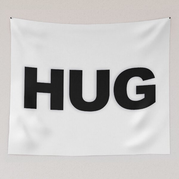 Item preview, HUG — Black Minimal Bold Type Statement designed and sold by WORDPAUSE.