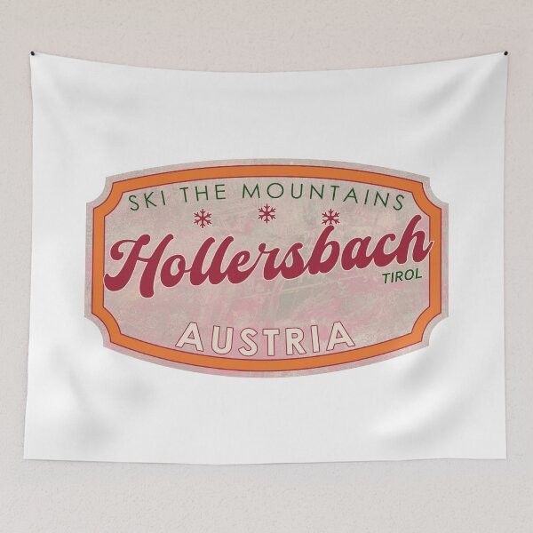 Item preview, Hollersbach, Austria, Tirol, Ski, textured skiing badge designed and sold by Wanderful-roads.
