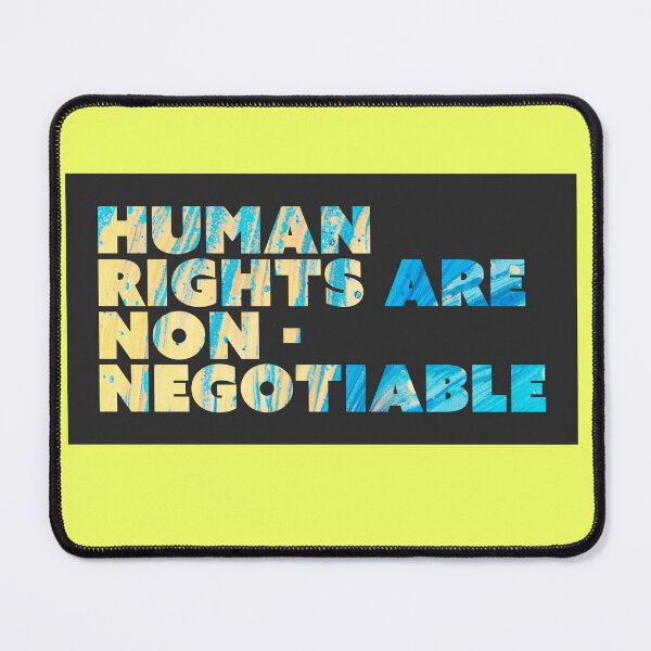 Item preview, Human Rights Are Non-Negotiable – Bold Activist Statement Design designed and sold by Teale-Studio.