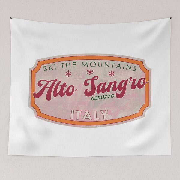 Item preview, Alto Sangro, Italy, Abruzzo, Ski, textured skiing badge designed and sold by Wanderful-roads.