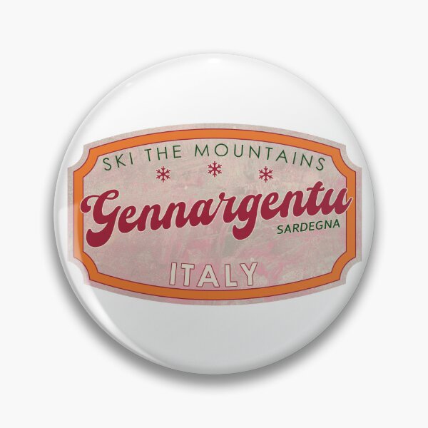 Item preview, Gennargentu, Italy, Sardegna, Ski, textured skiing badge designed and sold by Wanderful-roads.