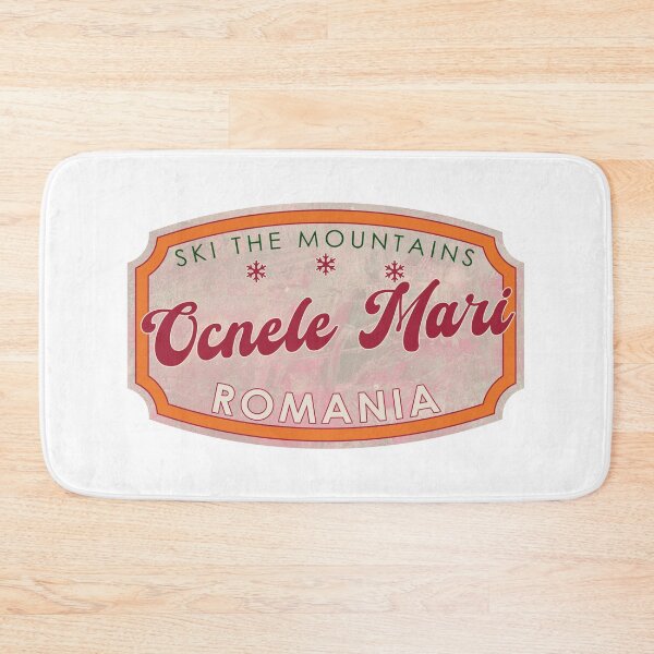 Item preview, Ocnele Mari, Romania, Ocnele Mari, Ski, textured skiing badge designed and sold by Wanderful-roads.