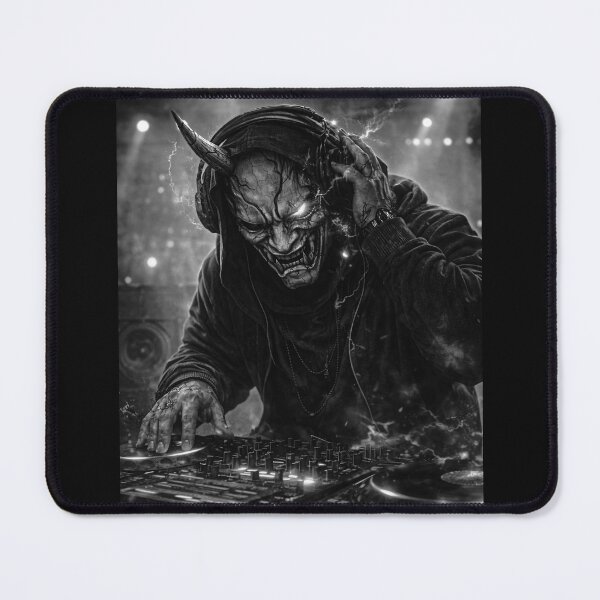 Item preview, Hannya Close-Up – Edo Noir Mad Ritual | Dark Japanese Cyberpunk Art designed and sold by EDO NOIR SOCIETY.