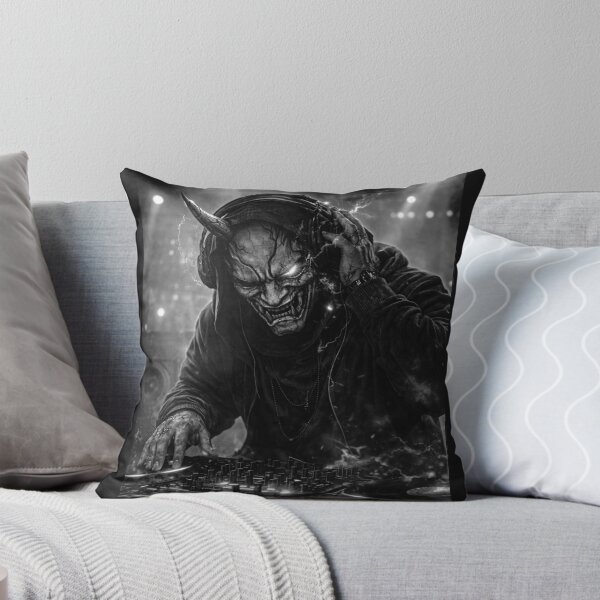 Item preview, Hannya Close-Up – Edo Noir Mad Ritual | Dark Japanese Cyberpunk Art designed and sold by EDO NOIR SOCIETY.