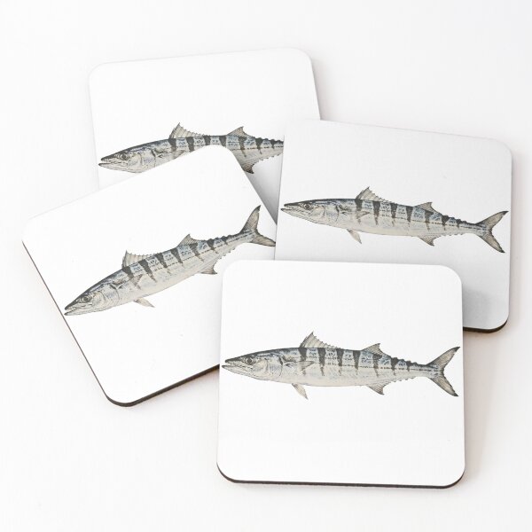 Item preview, Gyotaku of Wahoo designed and sold by INKEDOCEAN.