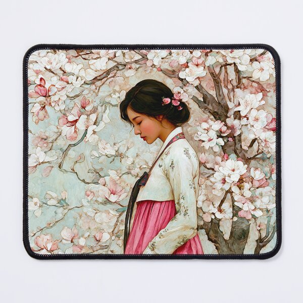 Item preview, Elegant Korean Woman in Blossom Garden designed and sold by IRRI_3212.