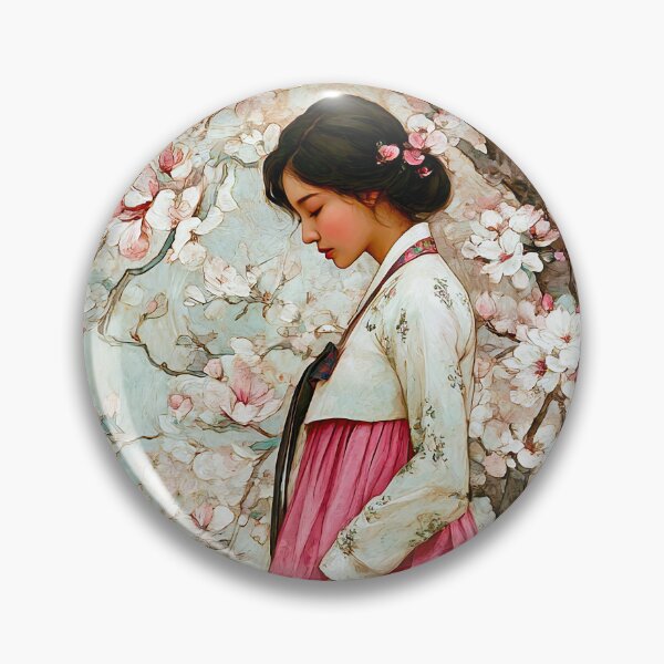 Item preview, Elegant Korean Woman in Blossom Garden designed and sold by IRRI_3212.