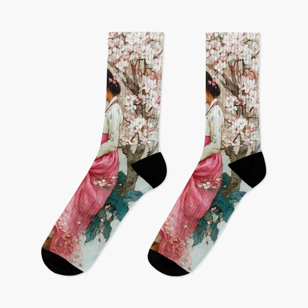 Item preview, Elegant Korean Woman in Blossom Garden designed and sold by IRRI_3212.