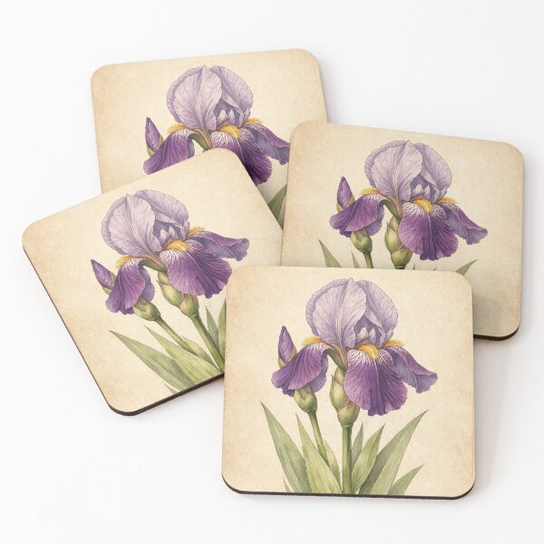 Item preview, Iris Germanica Vintage Botanical Print - Antique Iris Wall Art designed and sold by Darlin8888.