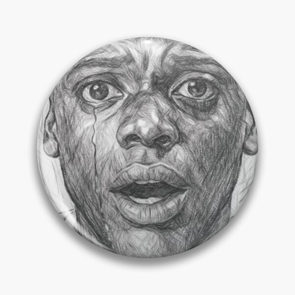 Item preview, Black and White Pencil Sketch Horror Portrait – Realistic Actor Drawing, Gothic Monochrome Wall Art for Horror Fans designed and sold by Leon Woods Pencil Art.