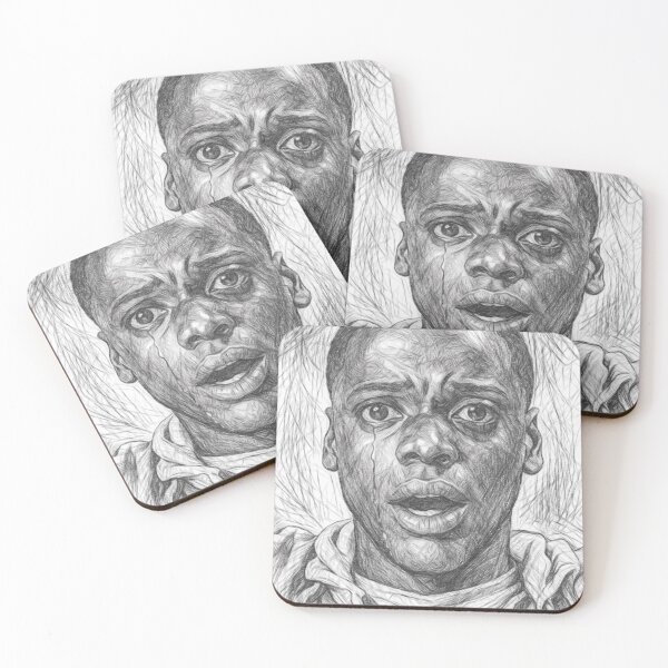 Item preview, Black and White Pencil Sketch Horror Portrait – Realistic Actor Drawing, Gothic Monochrome Wall Art for Horror Fans designed and sold by Leon Woods Pencil Art.