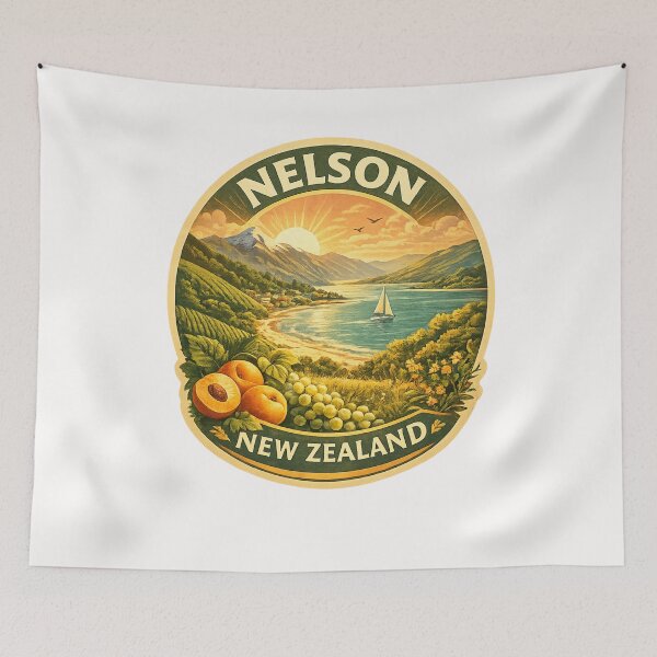Item preview, Nelson New Zealand Coastal Vineyards designed and sold by Places On Earth.