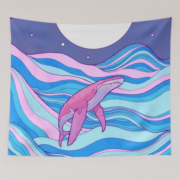 Item preview, Whale under the moon designed and sold by Swadeillustrations.