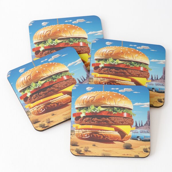 Item preview, Gigantic cheeseburger in Monument Valley desert landscape designed and sold by Mauswohn.