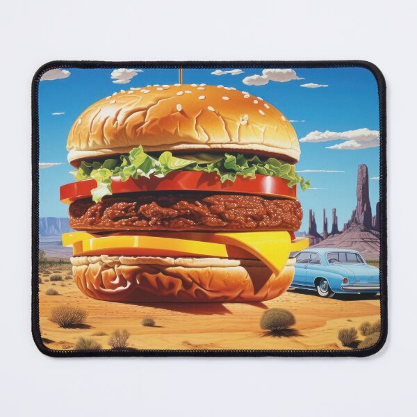Item preview, Gigantic cheeseburger in Monument Valley desert landscape designed and sold by Mauswohn.