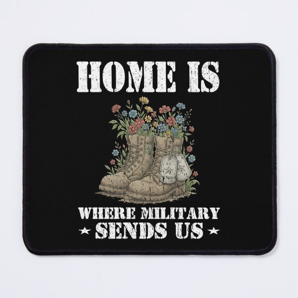 Item preview, Home Is Where The Military Sends Us - Military Wife Mom Family Floral Combat Boots designed and sold by Jt41.