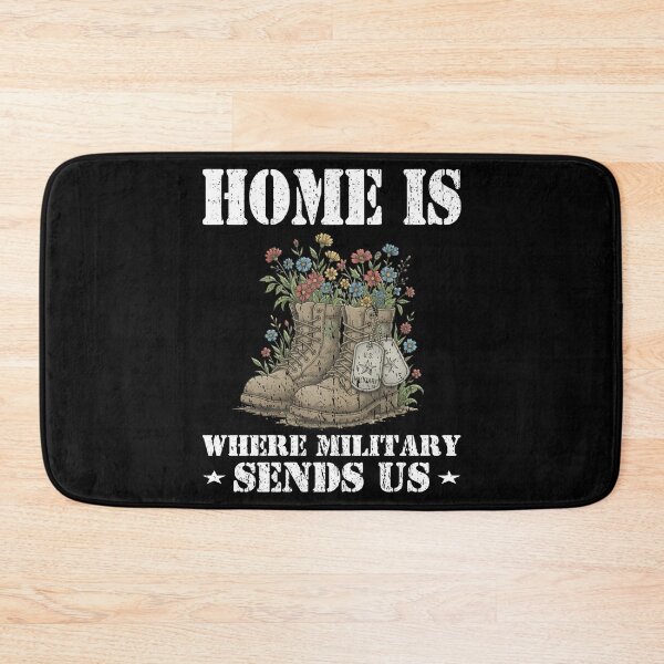 Item preview, Home Is Where The Military Sends Us - Military Wife Mom Family Floral Combat Boots designed and sold by Jt41.