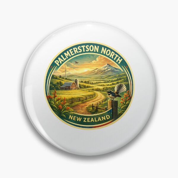 Item preview, Palmerston North New Zealand Rural Scenic Travel Badge designed and sold by Aryabek.