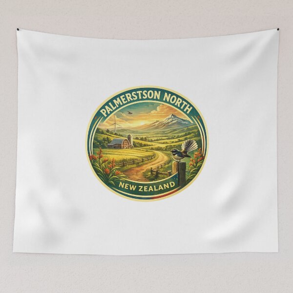 Item preview, Palmerston North New Zealand Rural Scenic Travel Badge designed and sold by Aryabek.