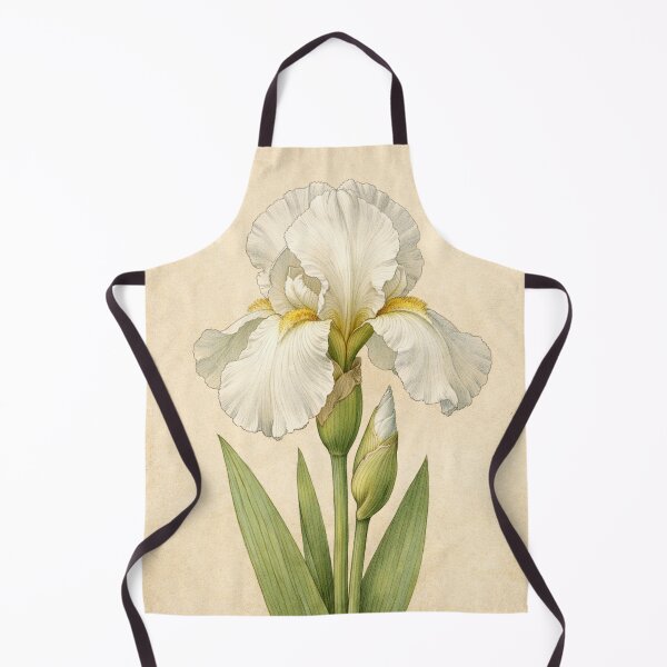 Item preview, White Iris Germanica Vintage Botanical Print - Antique Floral Wall Art designed and sold by Darlin8888.