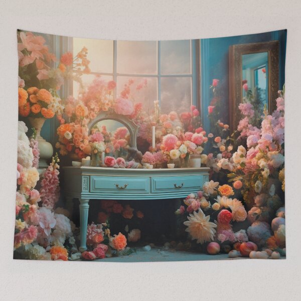 Item preview, Dreamy vintage dressing table in a sea of flowers designed and sold by Mauswohn.