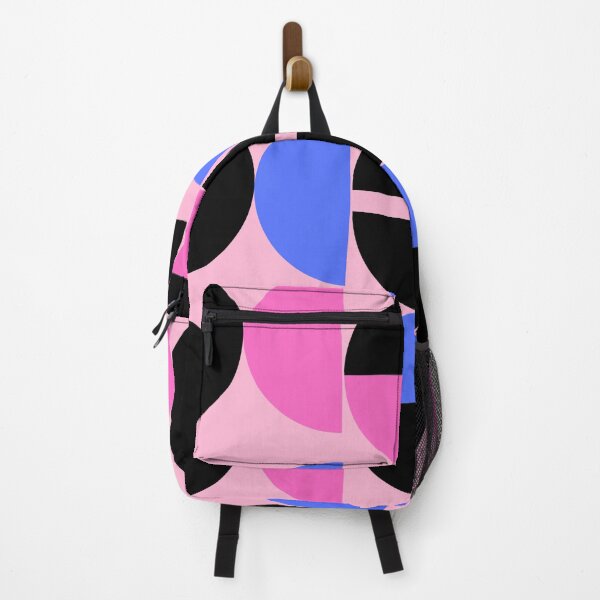 Item preview, Geometric Half Moon Pattern in Baby Pink, Blue & Black designed and sold by Ink & Print Store .