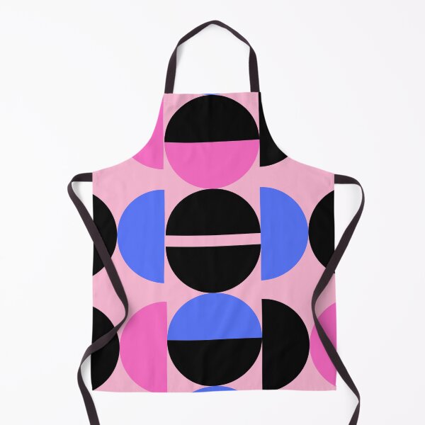 Item preview, Geometric Half Moon Pattern in Baby Pink, Blue & Black designed and sold by Ink & Print Store .