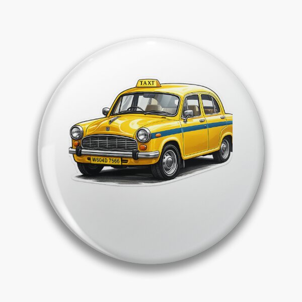 Item preview, Kolkata India Yellow Ambassador Taxi Retro  designed and sold by Aryabek.