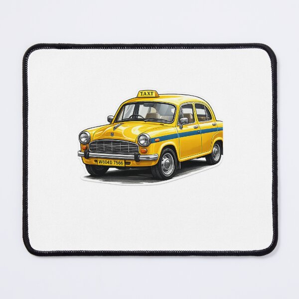 Item preview, Kolkata India Yellow Ambassador Taxi Retro designed and sold by Aryabek.