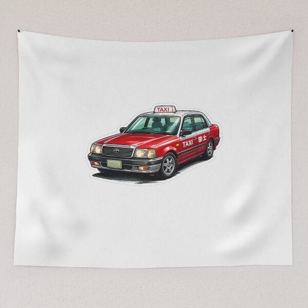 Item preview, Hong Kong City Red Taxi Urban Transport Icon designed and sold by Aryabek.