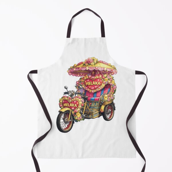 Item preview, Melaka Malaysia Floral Trishaw Heart Decor designed and sold by Aryabek.