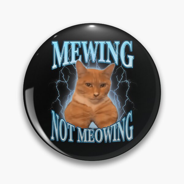 Item preview, Funny Cat Meme with Mewing Not Meowing T-Shirt designed and sold by SAPAIDART.