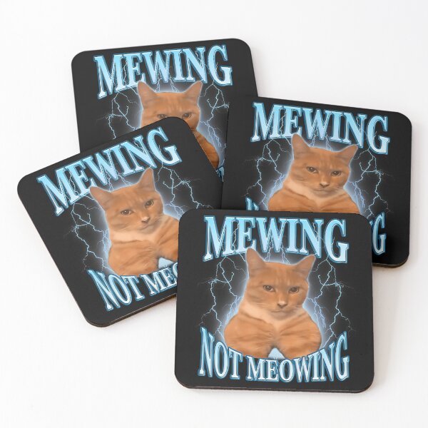 Item preview, Funny Cat Meme with Mewing Not Meowing T-Shirt designed and sold by SAPAIDART.