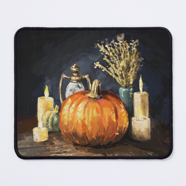 Item preview, The Midnight Glow: Halloween Pumpkin in Oil designed and sold by QamarART Paintings.