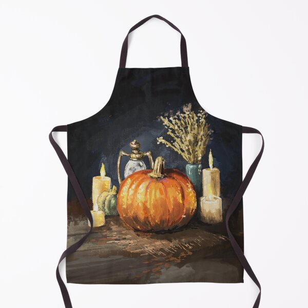 Item preview, The Midnight Glow: Halloween Pumpkin in Oil designed and sold by QamarART Paintings.