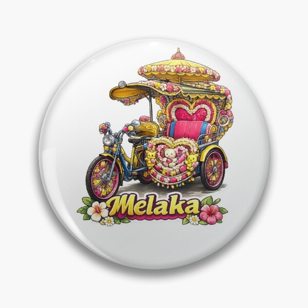 Item preview, Melaka Malaysia Colorful Flower Trishaw  designed and sold by Aryabek.