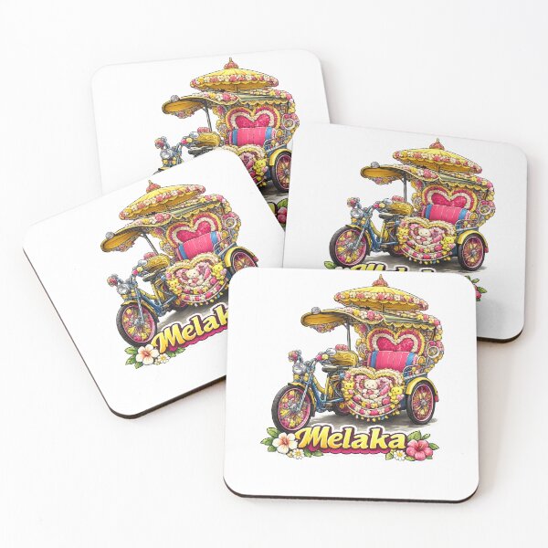 Item preview, Melaka Malaysia Colorful Flower Trishaw  designed and sold by Aryabek.