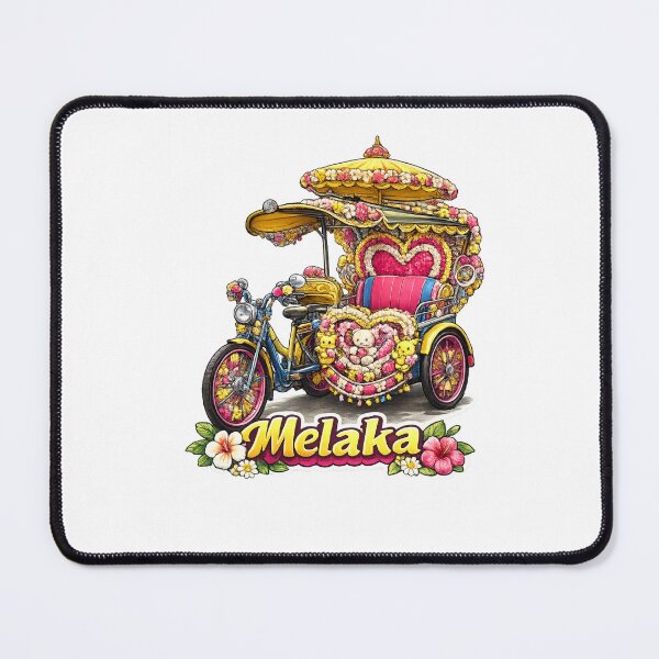 Item preview, Melaka Malaysia Colorful Flower Trishaw  designed and sold by Aryabek.