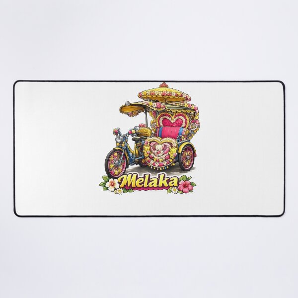 Item preview, Melaka Malaysia Colorful Flower Trishaw  designed and sold by Aryabek.