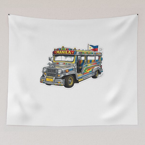 Item preview, Manila Jeepney Philippines Colorful Public Transport designed and sold by Aryabek.