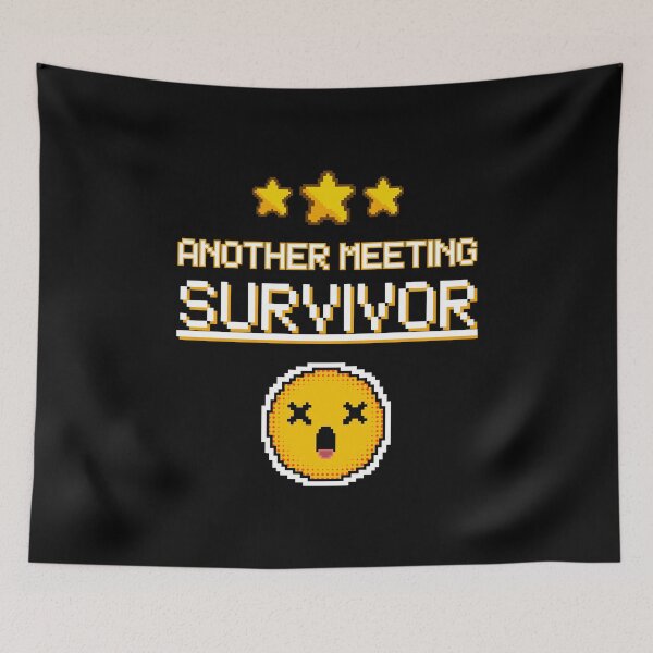 Item preview, Another Meeting Survivor - Funny 8-Bit Gamer Office Humor designed and sold by JB-designstudio.