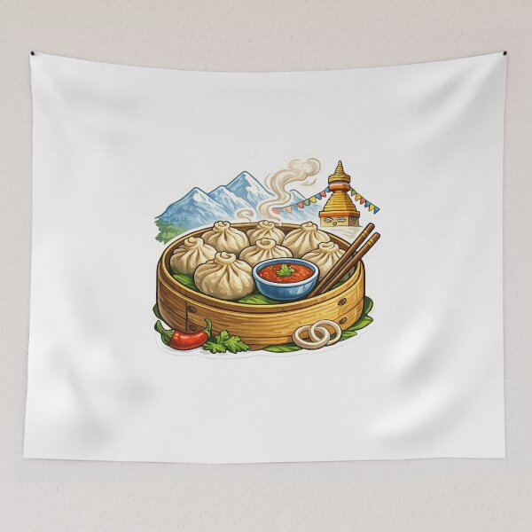 Item preview, Nepal Momos Himalayan Dumplings Kathmandu Scene designed and sold by Aryabek.